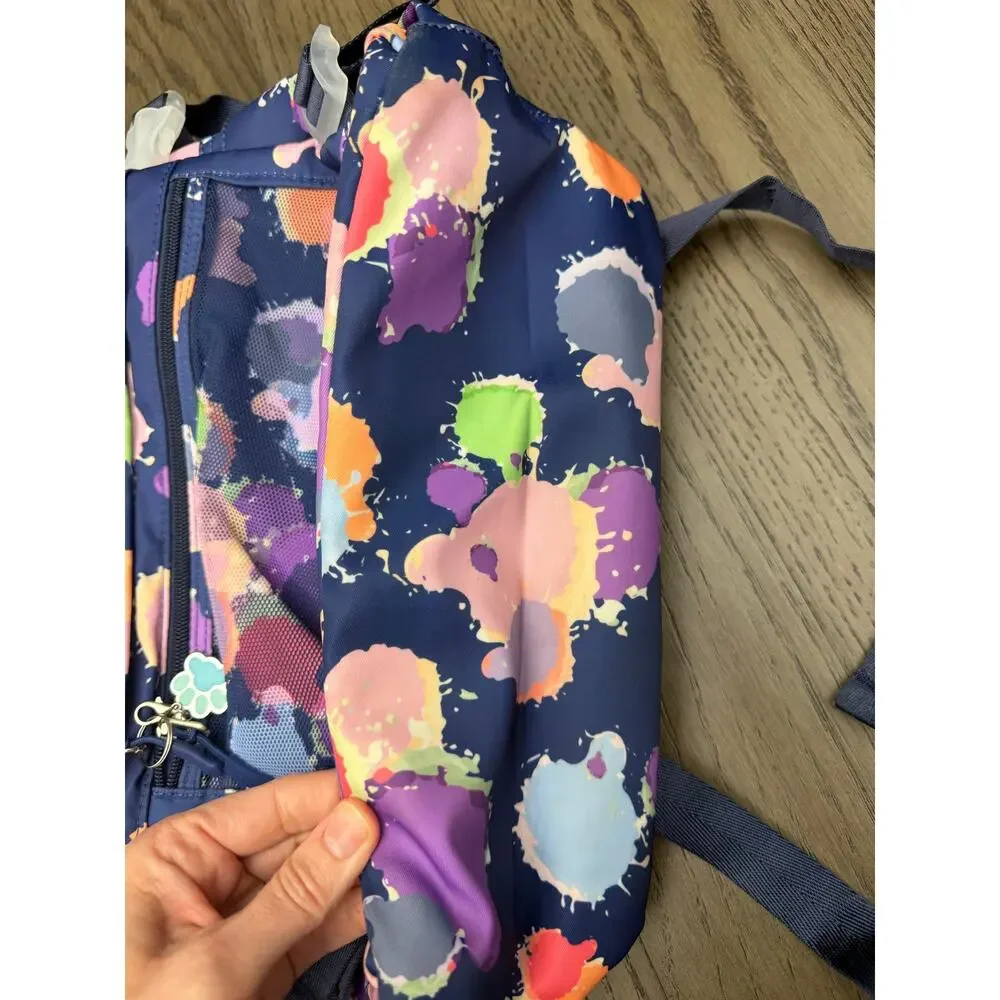 Girls Backpack & Lunch Bag Set Paint Splatter Print